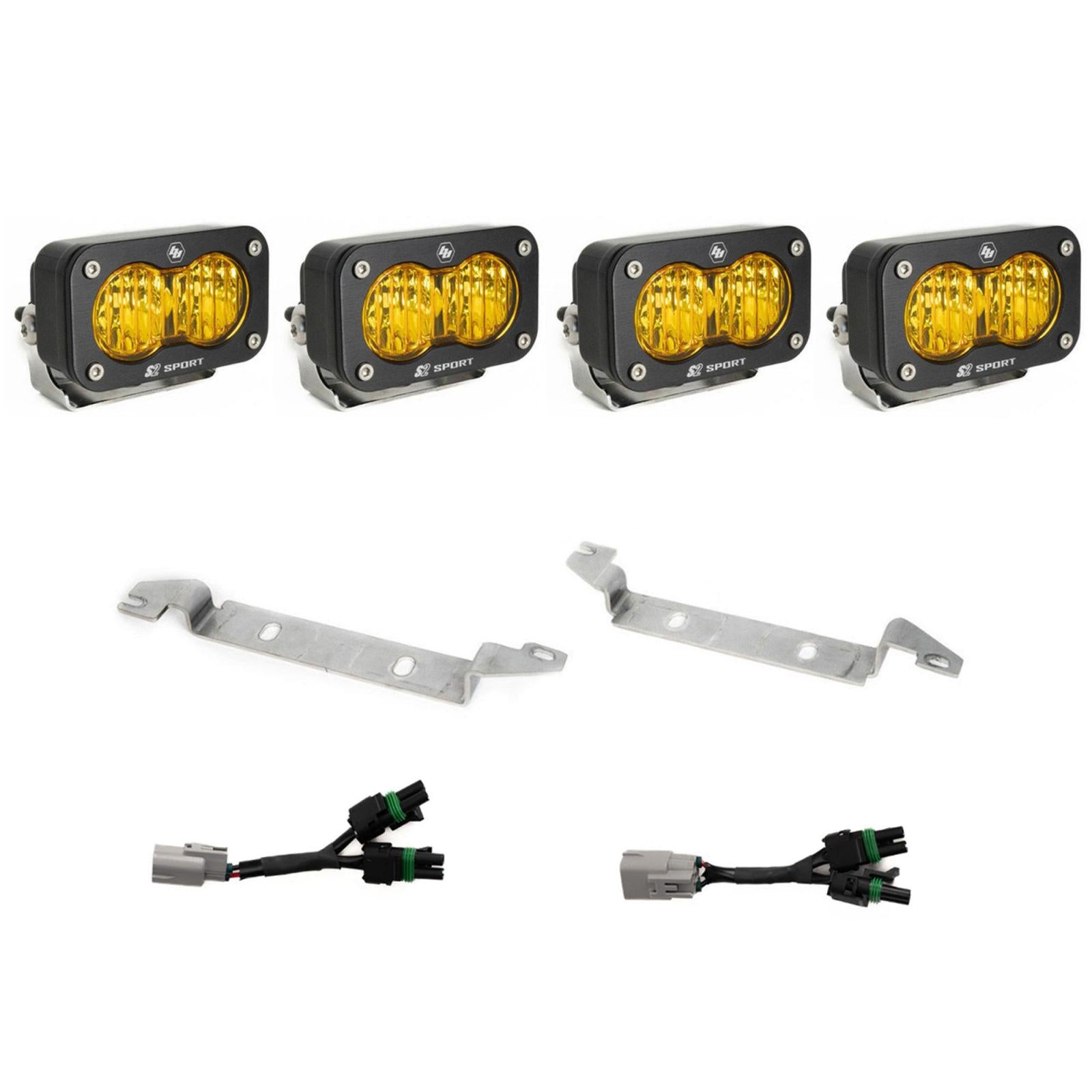 S2 Sport OEM Fog Light Replacement Kit 2024-on Toyota Tacoma TRD Pro/Trailhunter Clear Baja Designs