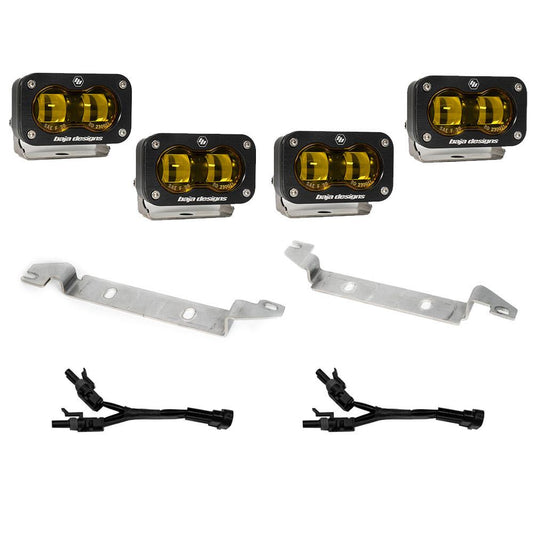 2024-Present Toyota Tacoma S2 SAE Baja Amber OEM Fog Replacement Kit Baja Designs
