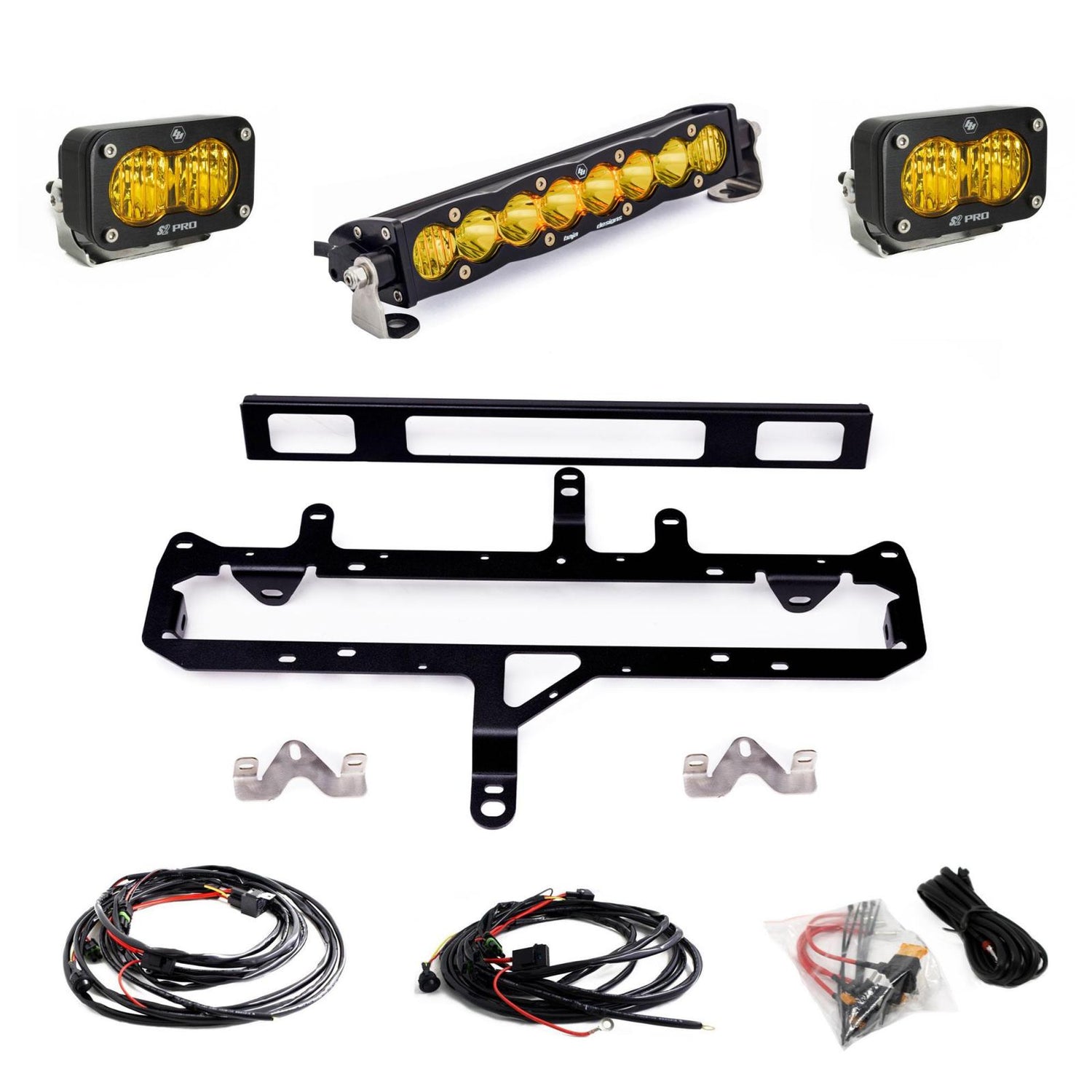 S8 10-inch/S2 Pro Grille Light Kit 2024-On Toyota Tacoma TRD Pro Clear Baja Designs
