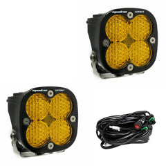 LED Light Pods Baja Amber Lens Spot Pair Squadron Sport Baja Designs