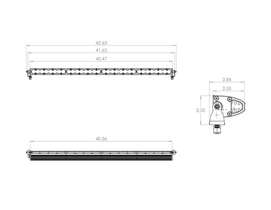 40 Inch LED Light Bar Baja Amber Driving Combo Pattern S8 Series Baja Designs
