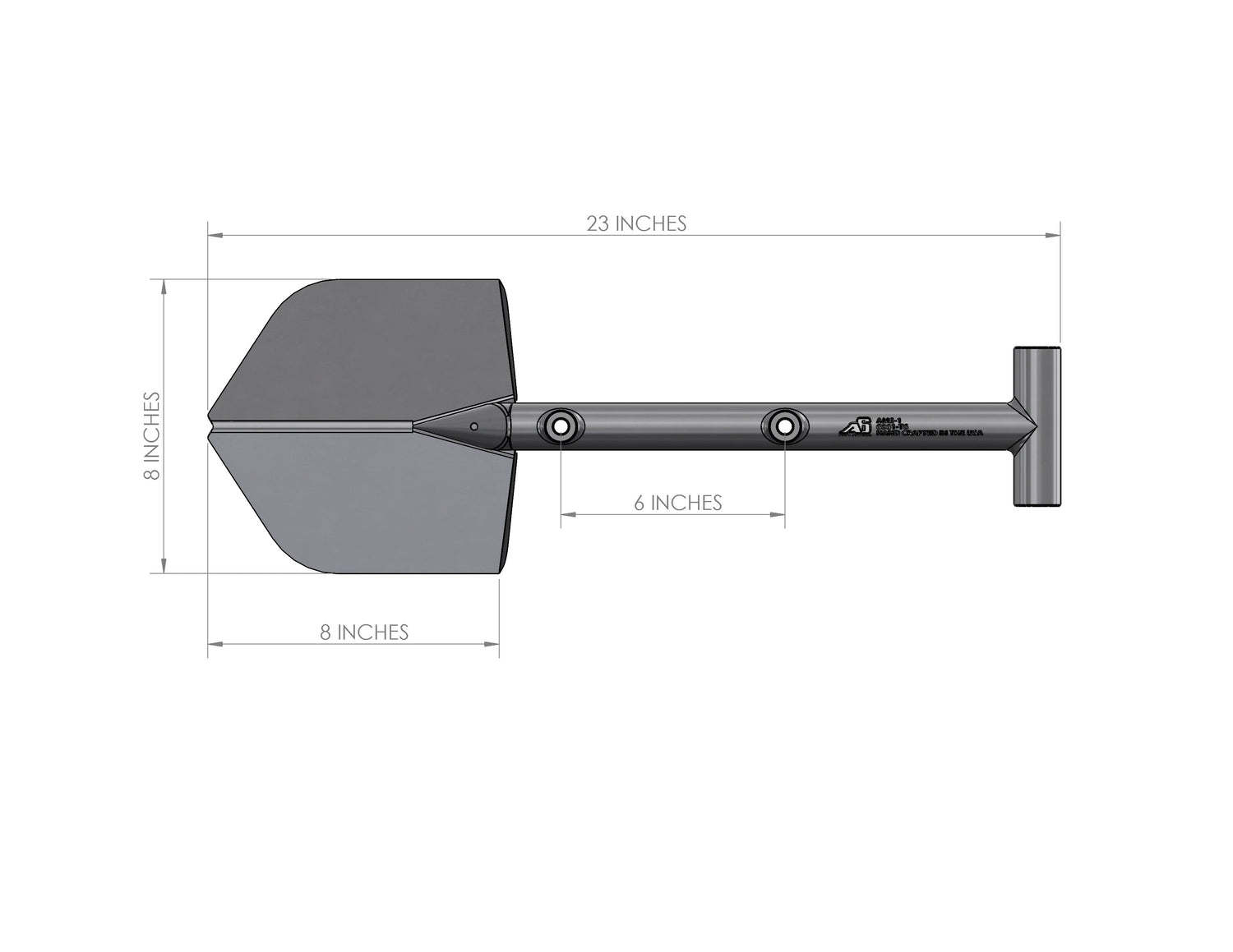 A6™ Adventure Mini Shovel (AMS-1) - Orange