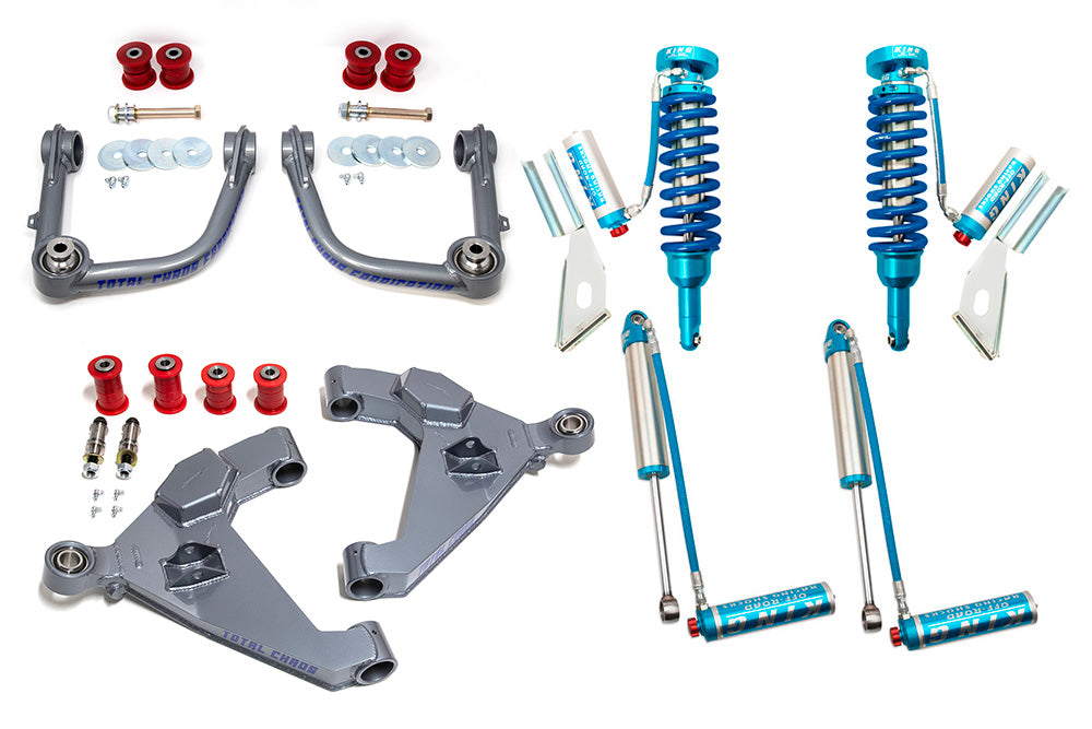 MID TRAVEL LIFT KIT W/ FRONT AND REAR 2.5 INCH DIAMETER ADJUSTABLE SHOCKS - HILUX REVO