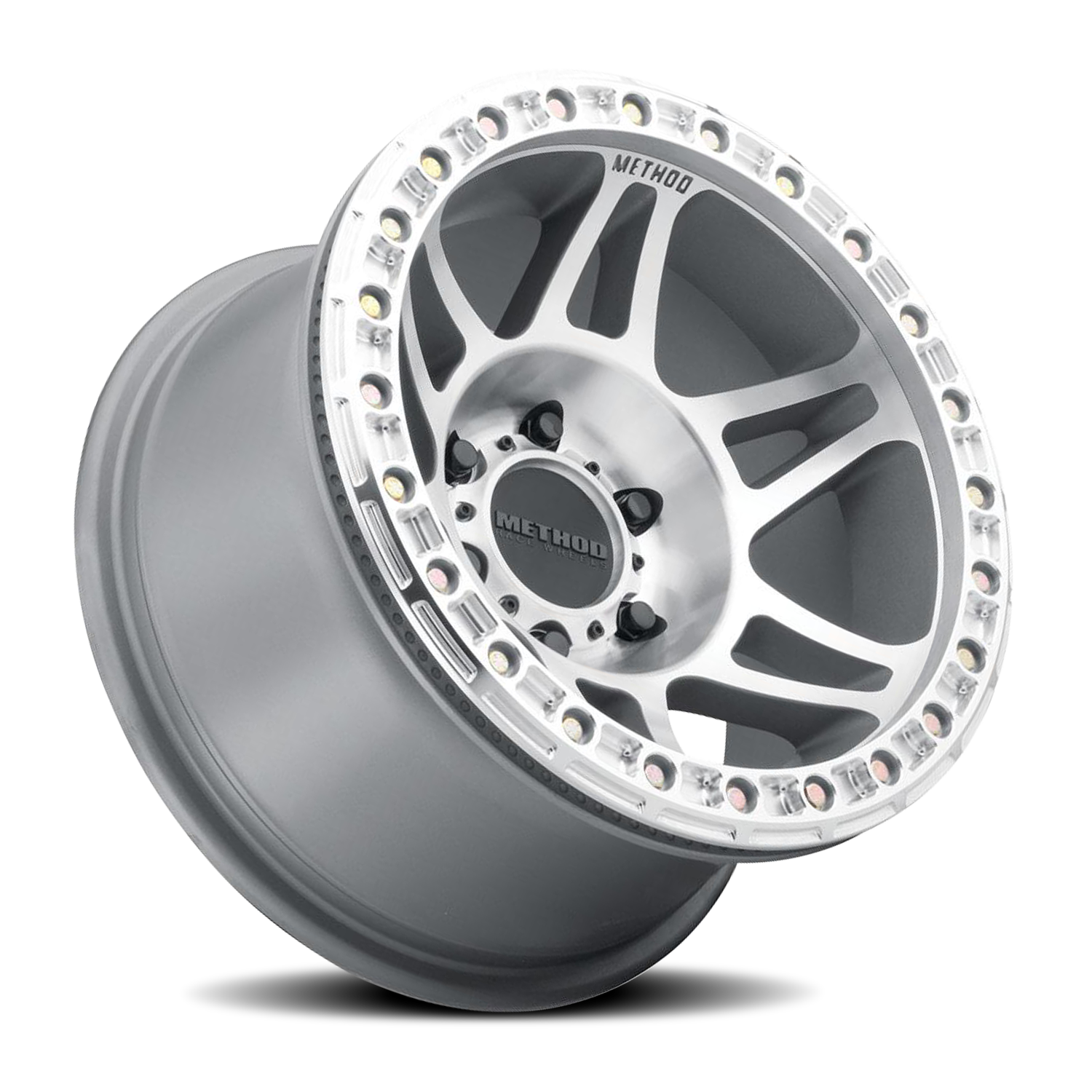 Aluminum Wheels 17x9 Beadlock MR106 Bolt Pattern 8 On 165.1 Offset -44 Lip Size 0 Machined SL Clear Coat Method