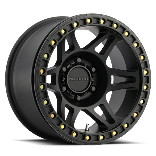Aluminum Wheels 17x9 Beadlock MR106 Bolt Pattern 8 On 165.1 Offset -44 Lip Size 0 Matte Black MB Method