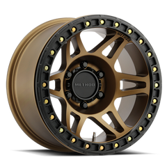 Aluminum Wheels 17x9 Beadlock MR106 Bolt Pattern 8 On 165.1 Offset -44 Lip Size 0 Method Bronze BRZ Method