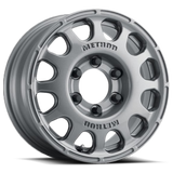 Aluminum Wheels 16x7 MR107 Bolt Pattern 6 On 139.7 Offset 45 Lip Size 0 Gloss Titanium Method