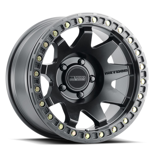 Aluminum Wheels 17x9 MR108 Bolt Pattern 8 On 165.1 Offset -44 Lip Size 0.63 Matte Black MB Method