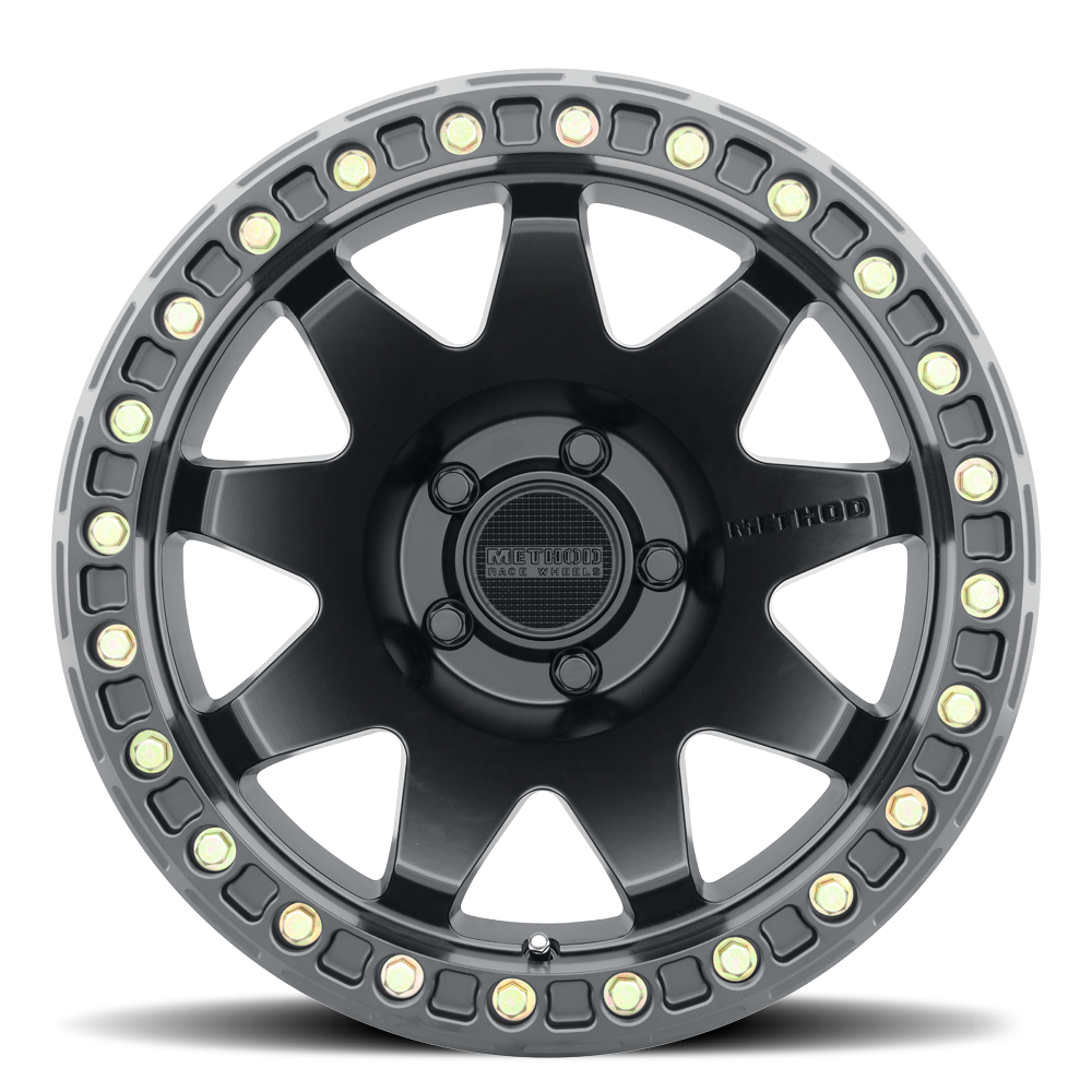 Aluminum Wheels 17x9 MR108 Bolt Pattern 8 On 165.1 Offset -44 Lip Size 0.63 Matte Black MB Method