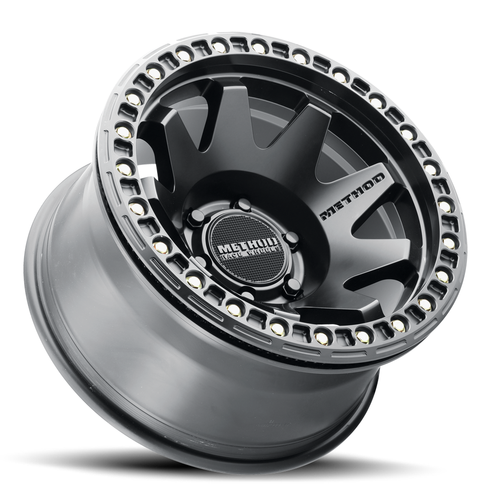 Aluminum Wheels 17x9 MR108 Bolt Pattern 8 On 165.1 Offset -44 Lip Size 0.63 Matte Black MB Method