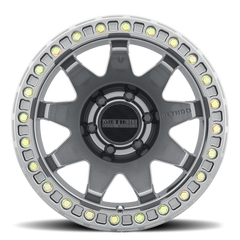 Aluminum Wheels 17x9 MR108 Bolt Pattern 8 On 165.1 Offset -44 Lip Size 0.63 Gloss Titanium GY Method