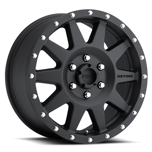 Aluminum Wheels 20x10 The Standard MR301 Bolt Pattern 5 On 139.7 Offset -18 Lip Size 3.7 Matte Black MB Method