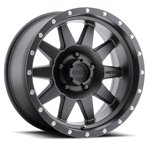 Aluminum Wheels 17x8.5 The Standard MR301 Bolt Pattern 8 On 165.1 Offset 25 Lip Size 1.85 Matte Black MB Method