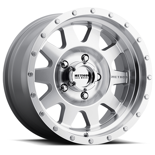 Aluminum Wheels 17x9 The Standard MR301 Bolt Pattern 8 On 165.1 Offset -12 Lip Size 3.46 Machined SL Clear Coat Method