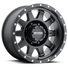 Aluminum Wheels 17x9 The Standard MR301 Bolt Pattern 8 On 170 Offset -12 Lip Size 3.46 Matte Black MB Method