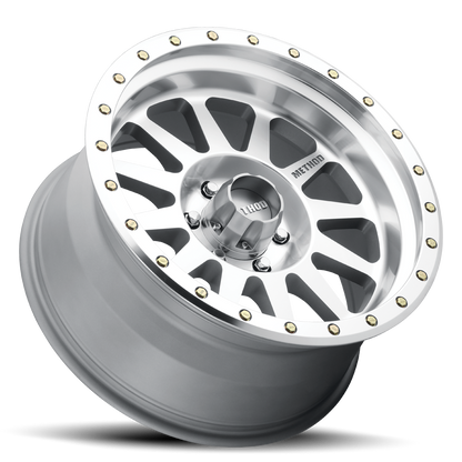 Aluminum Wheels 16x8 Double Standard MR304 Bolt Pattern 6 On 139.7 Offset 0 Lip Size 2.76 Machined SL Clear Coat Method