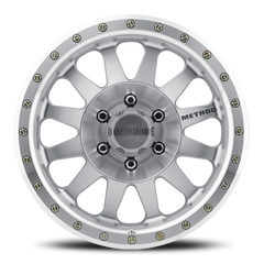 Aluminum Wheels 17x8.5 Double Standard MR304 Bolt Pattern 8 On 170 Offset 0 Lip Size 2.6 Machined SL Clear Coat Method
