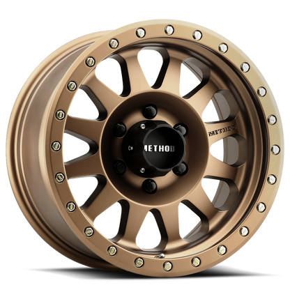 Aluminum Wheels 17x8.5 Double Standard MR304 Bolt Pattern 8 On 170 Offset 0 Lip Size 2.6 Method Bronze BRZ Method