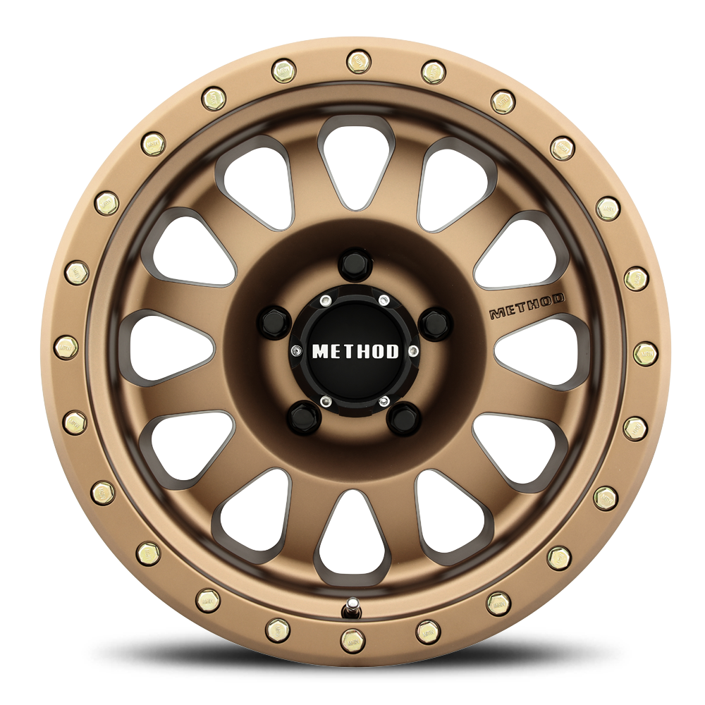 Aluminum Wheels 17x8.5 Double Standard MR304 Bolt Pattern 8 On 170 Offset 0 Lip Size 2.6 Method Bronze BRZ Method