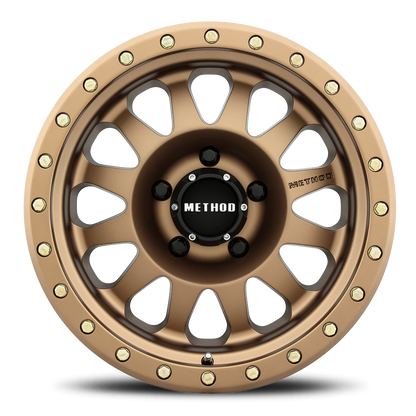 Aluminum Wheels 17x8.5 Double Standard MR304 Bolt Pattern 8 On 170 Offset 0 Lip Size 2.6 Method Bronze BRZ Method