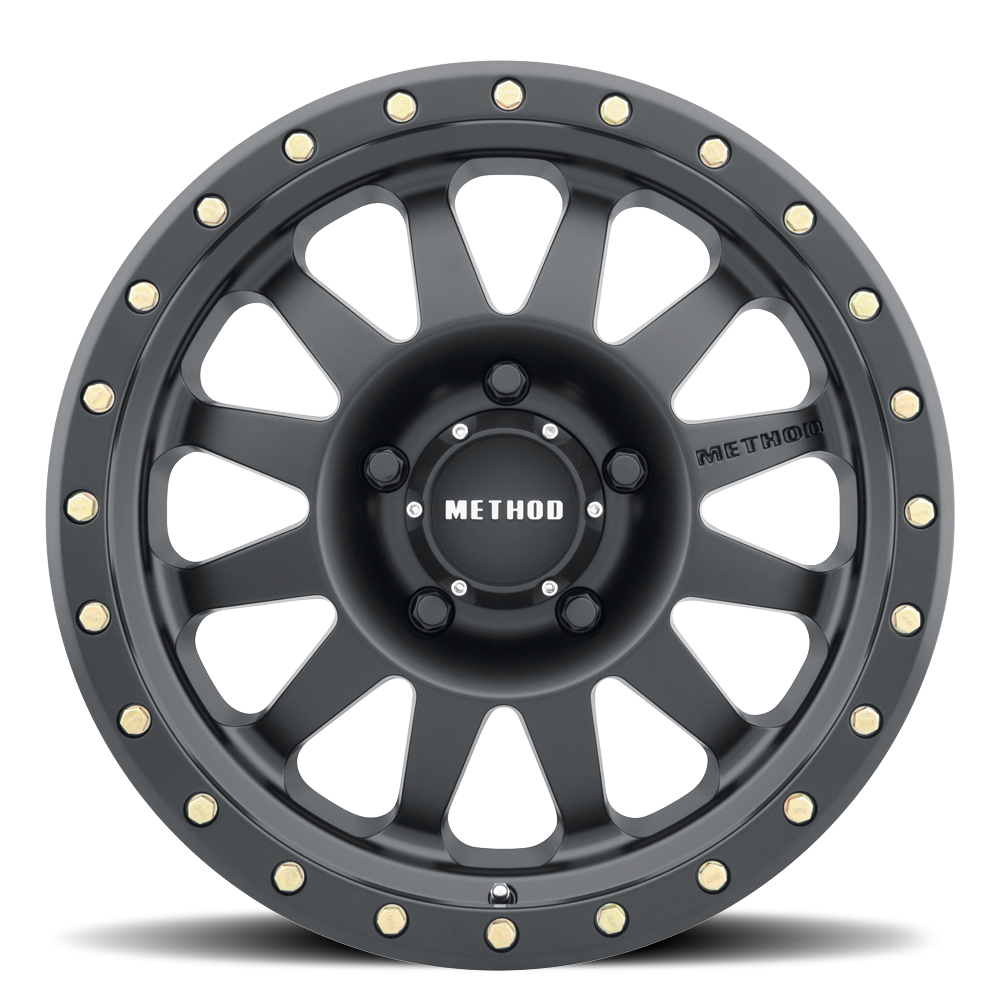 Aluminum Wheels 17x8.5 Double Standard MR304 Bolt Pattern 8 On 170 Offset 0 Lip Size 3.07 Matte Black MB Method