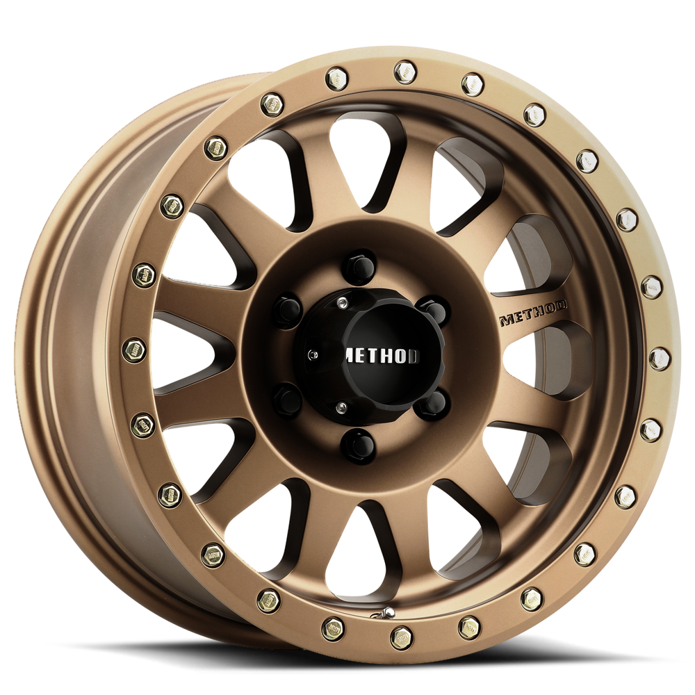 Aluminum Wheels 17x8.5 Double Standard MR304 Bolt Pattern 8 On 170 Offset 0 Lip Size 2.6 Method Bronze BRZ Method