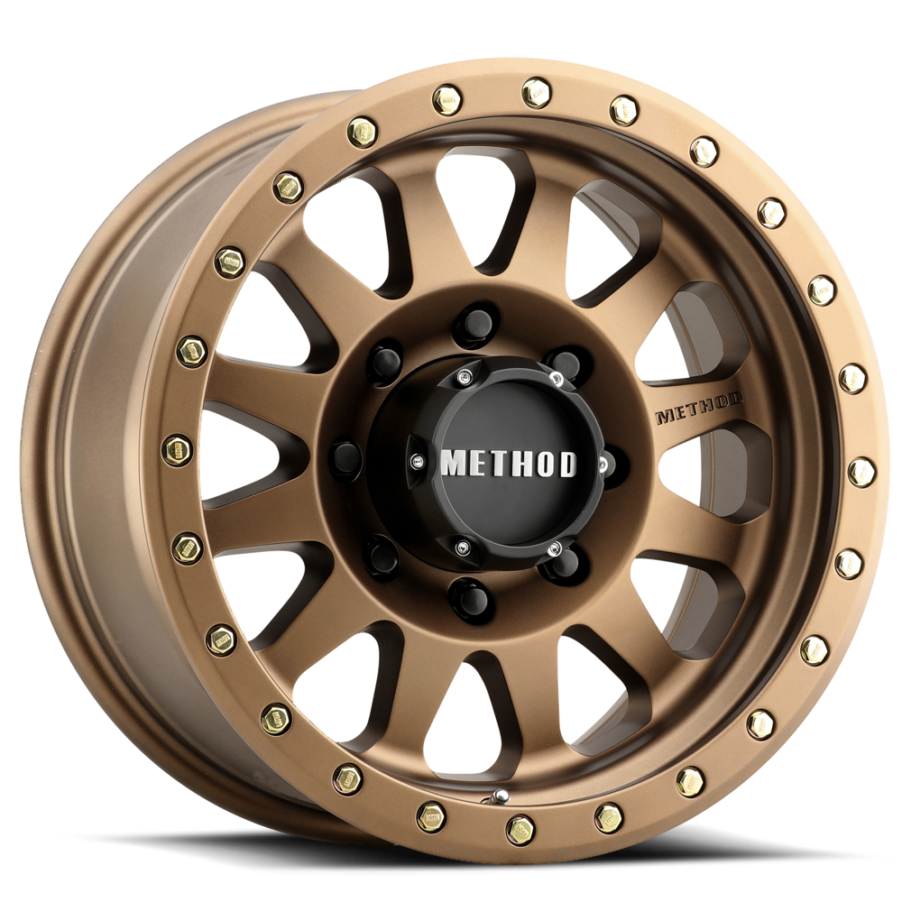 Aluminum Wheels 17x8.5 Double Standard MR304 Bolt Pattern 8 On 170 Offset 0 Lip Size 2.6 Method Bronze BRZ Method