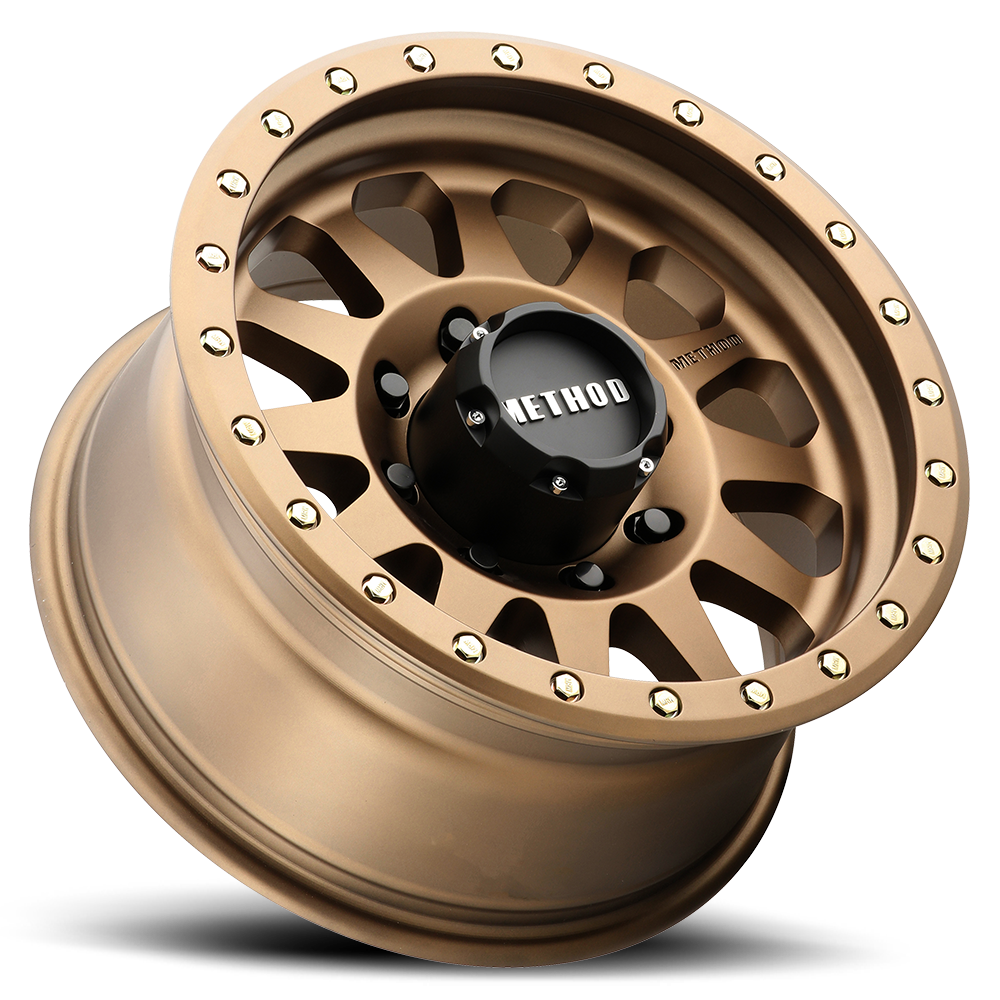 Aluminum Wheels 17x8.5 Double Standard MR304 Bolt Pattern 8 On 170 Offset 0 Lip Size 2.6 Method Bronze BRZ Method