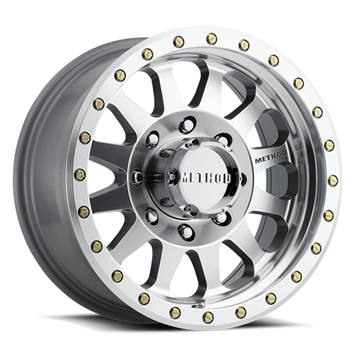 Aluminum Wheels 17x8.5 Double Standard MR304 Bolt Pattern 8 On 170 Offset 0 Lip Size 2.6 Machined SL Clear Coat Method