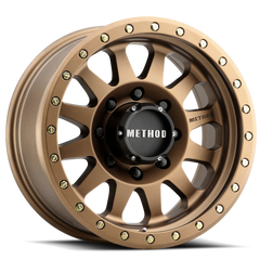 Aluminum Wheels 17x8.5 Double Standard MR304 Bolt Pattern 8 On 170 Offset 0 Lip Size 2.6 Method Bronze BRZ Method