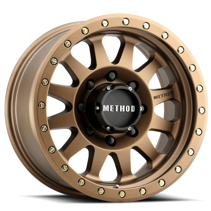 Aluminum Wheels 17x8.5 Double Standard MR304 Bolt Pattern 8 On 170 Offset 0 Lip Size 2.6 Method Bronze BRZ Method