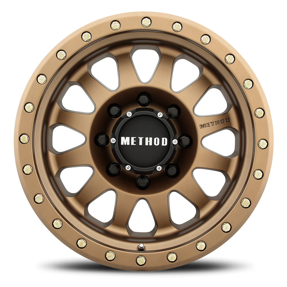 Aluminum Wheels 17x8.5 Double Standard MR304 Bolt Pattern 8 On 170 Offset 0 Lip Size 2.6 Method Bronze BRZ Method