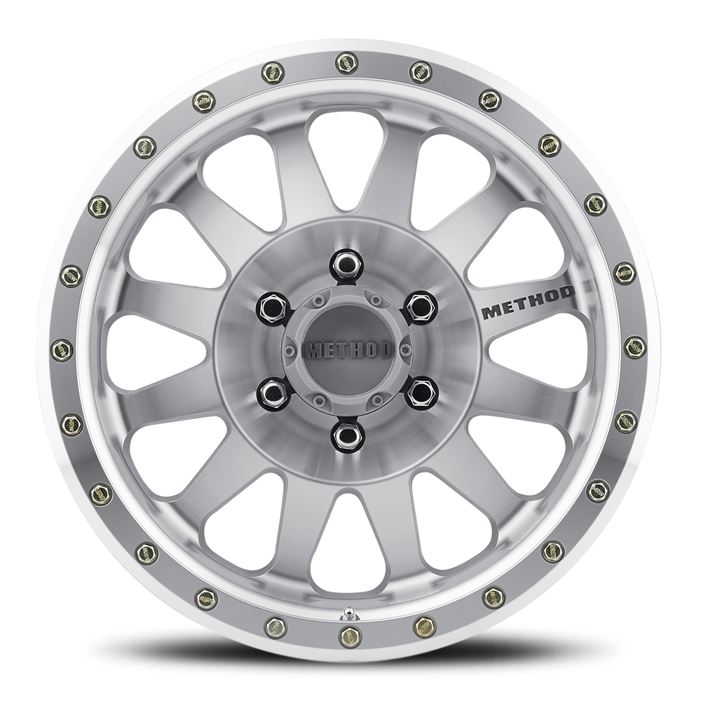 Aluminum Wheels 18x9 Double Standard MR304 Bolt Pattern 6 On 139.7 Offset -12 Lip Size 3.86 Machined SL Clear Coat Method