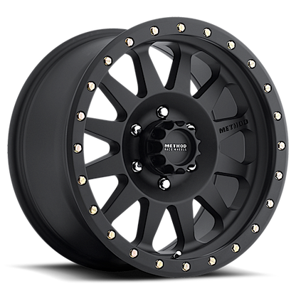Aluminum Wheels 18x9 Double Standard MR304 Bolt Pattern 8 On 165.1 Offset 18 Lip Size 2.44 Matte Black MB Method