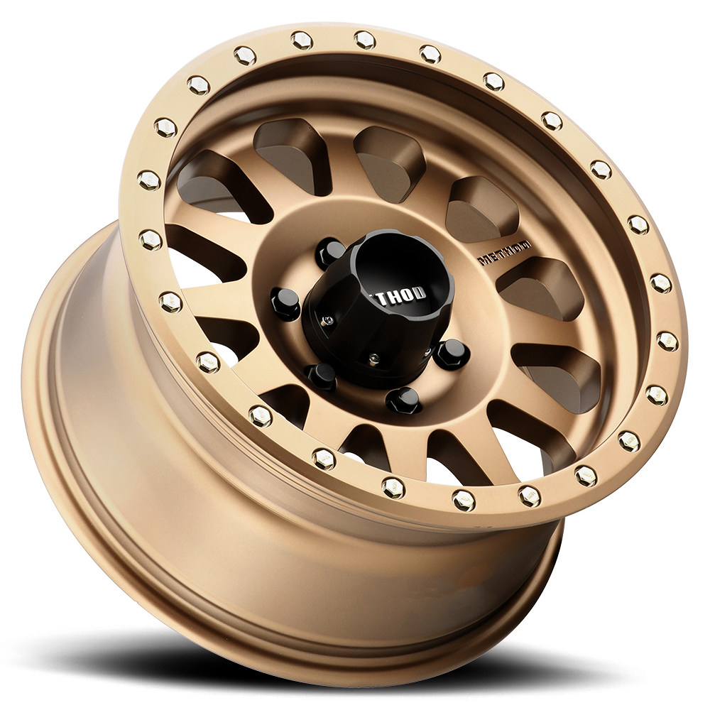Aluminum Wheels 18x9 Double Standard MR304 Bolt Pattern 6 On 139.7 Offset -12 Lip Size 3.86 Method Bronze BRZ Method