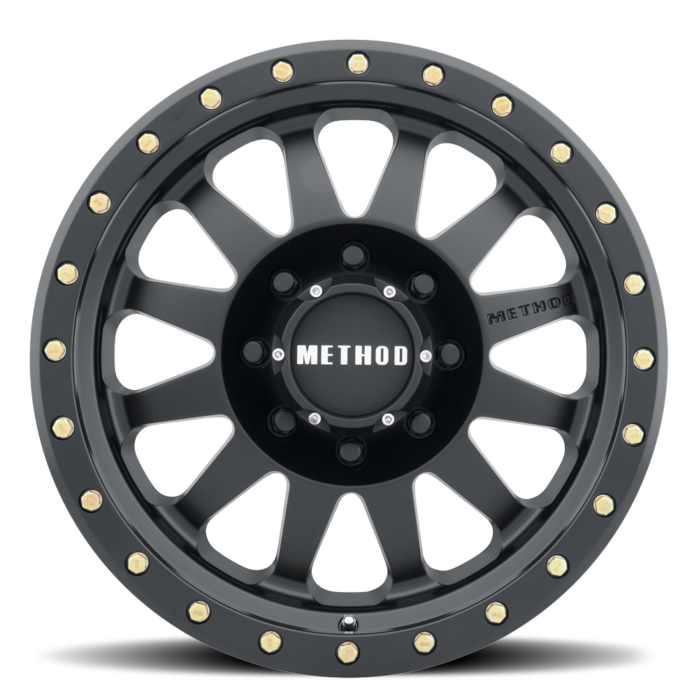 Aluminum Wheels 18x9 Double Standard MR304 Bolt Pattern 8 On 165.1 Offset 18 Lip Size 2.44 Matte Black MB Method