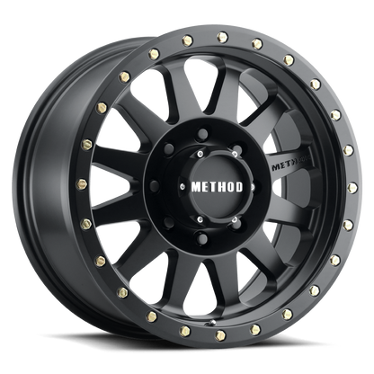 Aluminum Wheels 18x9 Double Standard MR304 Bolt Pattern 8 On 165.1 Offset 18 Lip Size 2.44 Matte Black MB Method