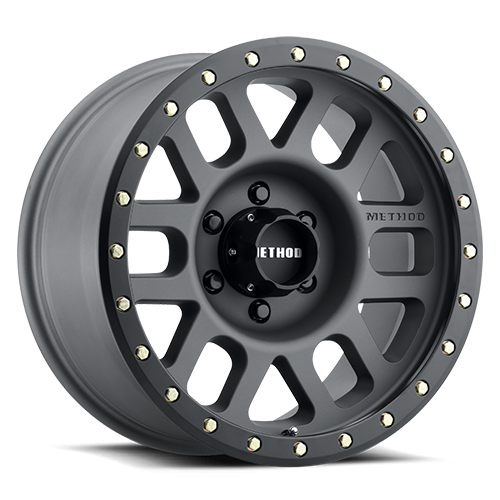Aluminum Wheels 17x8.5 Grid MR309 Bolt Pattern 8 On 180 Offset 0 Lip Size 1.61 Matte Black MB Method