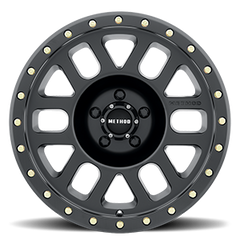 Aluminum Wheels 17x8.5 Grid MR309 Bolt Pattern 8 On 180 Offset 0 Lip Size 1.61 Matte Black MB Method