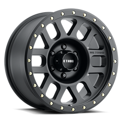 Aluminum Wheels 17x8.5 Grid MR309 Bolt Pattern 8 On 165.1 Offset 0 Lip Size 1.61 Titanium GY Black Street Loc Method