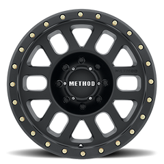 Aluminum Wheels 17x8.5 Grid MR309 Bolt Pattern 8 On 180 Offset 0 Lip Size 1.61 Matte Black MB Method