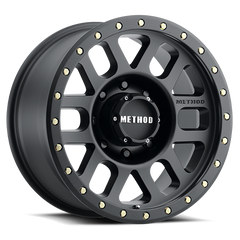 Aluminum Wheels 17x8.5 Grid MR309 Bolt Pattern 8 On 180 Offset 0 Lip Size 1.61 Matte Black MB Method