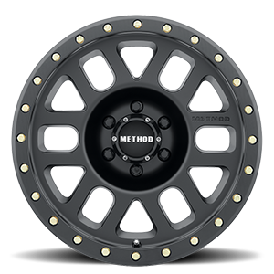 Aluminum Wheels 18x9 Grid MR309 Bolt Pattern 8 On 180 Offset 18 Lip Size 1.65 Matte Black MB Method