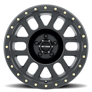 Aluminum Wheels 18x9 Grid MR309 Bolt Pattern 8 On 180 Offset 18 Lip Size 1.65 Matte Black MB Method