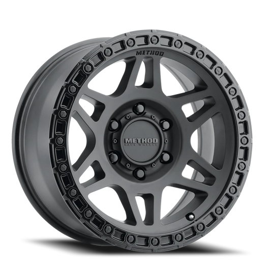 Aluminum Wheels 18x9 MR312 Bolt Pattern 8 On 170 Offset 18 Lip Size 1.02 Double Matte Black MBGL Gloss Black Lip Method