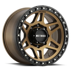 Aluminum Wheels 18x9 MR312 Bolt Pattern 8 On 165.1 Offset 18 Lip Size 0.91 Method Bronze BRZ Matte Black Lip Method