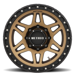 Aluminum Wheels 18x9 MR312 Bolt Pattern 8 On 165.1 Offset 18 Lip Size 0.91 Method Bronze BRZ Matte Black Lip Method