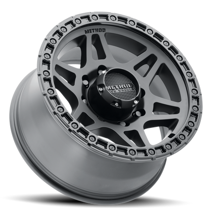Aluminum Wheels 18x9 MR312 Bolt Pattern 8 On 170 Offset 18 Lip Size 1.02 Double Matte Black MBGL Gloss Black Lip Method