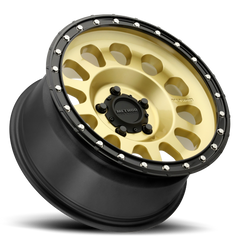 Aluminum Wheels 20x9 MR315 Bolt Pattern 6 On 139.7 Offset 18 Lip Size 2.13 Gold GD Black Street Loc Method