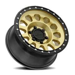 Aluminum Wheels 16x8 MR315 Bolt Pattern 6 On 139.7 Offset 0 Lip Size 1.65 Gold GD Black Street Loc Method